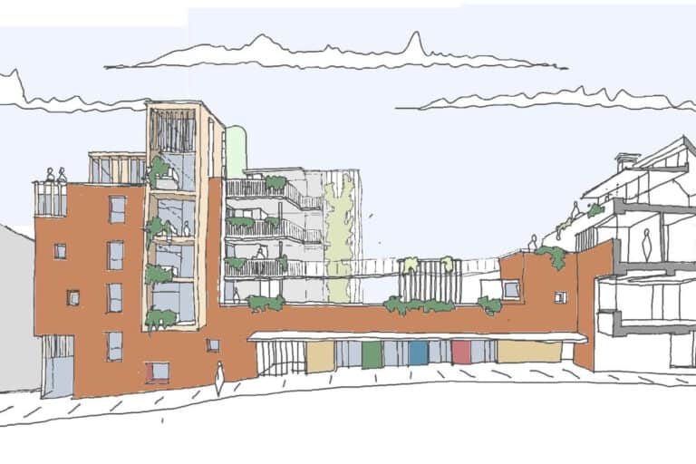 Community Ownership Hub - artist's impression of urban proposal